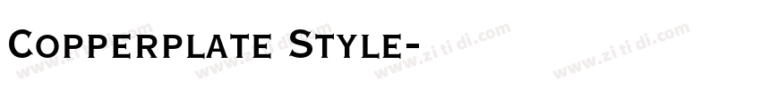 Copperplate Style字体转换